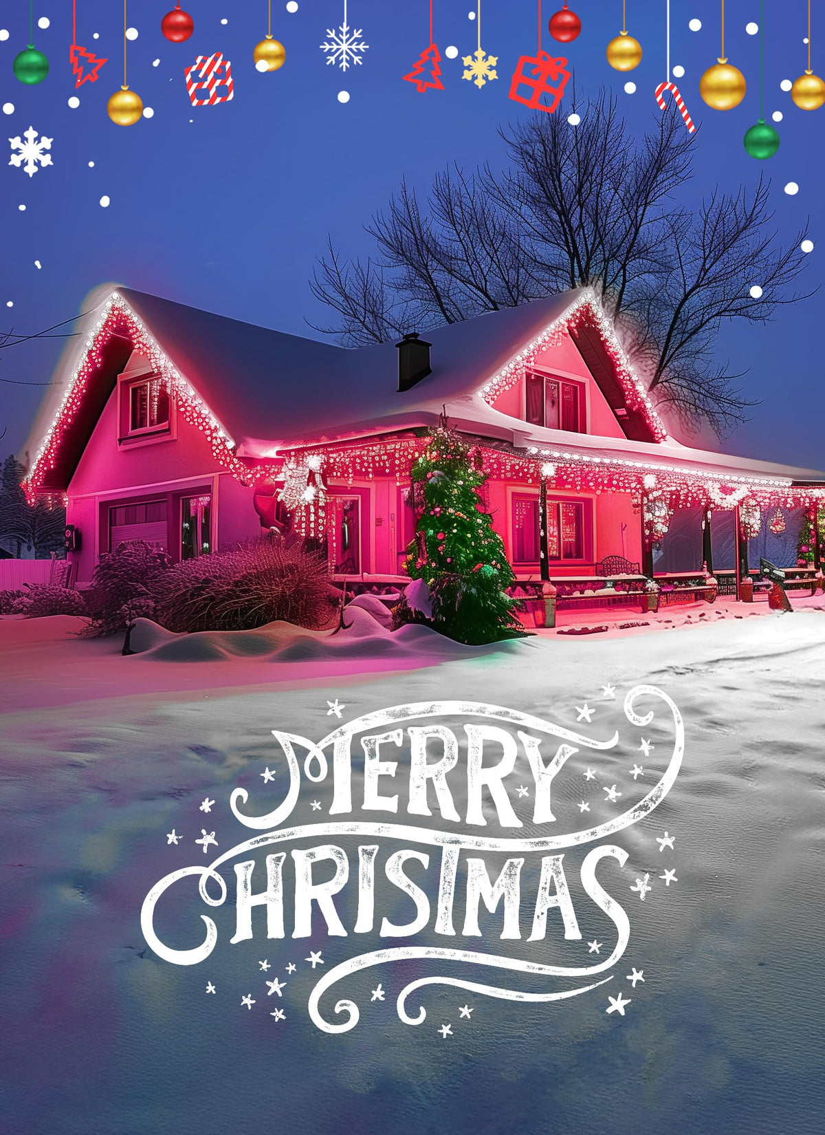 Minetom C9 Christmas String Lights, 100 LED, 100 FT, Waterproof, Pink and Pure White, Model GYPI-O100LAU