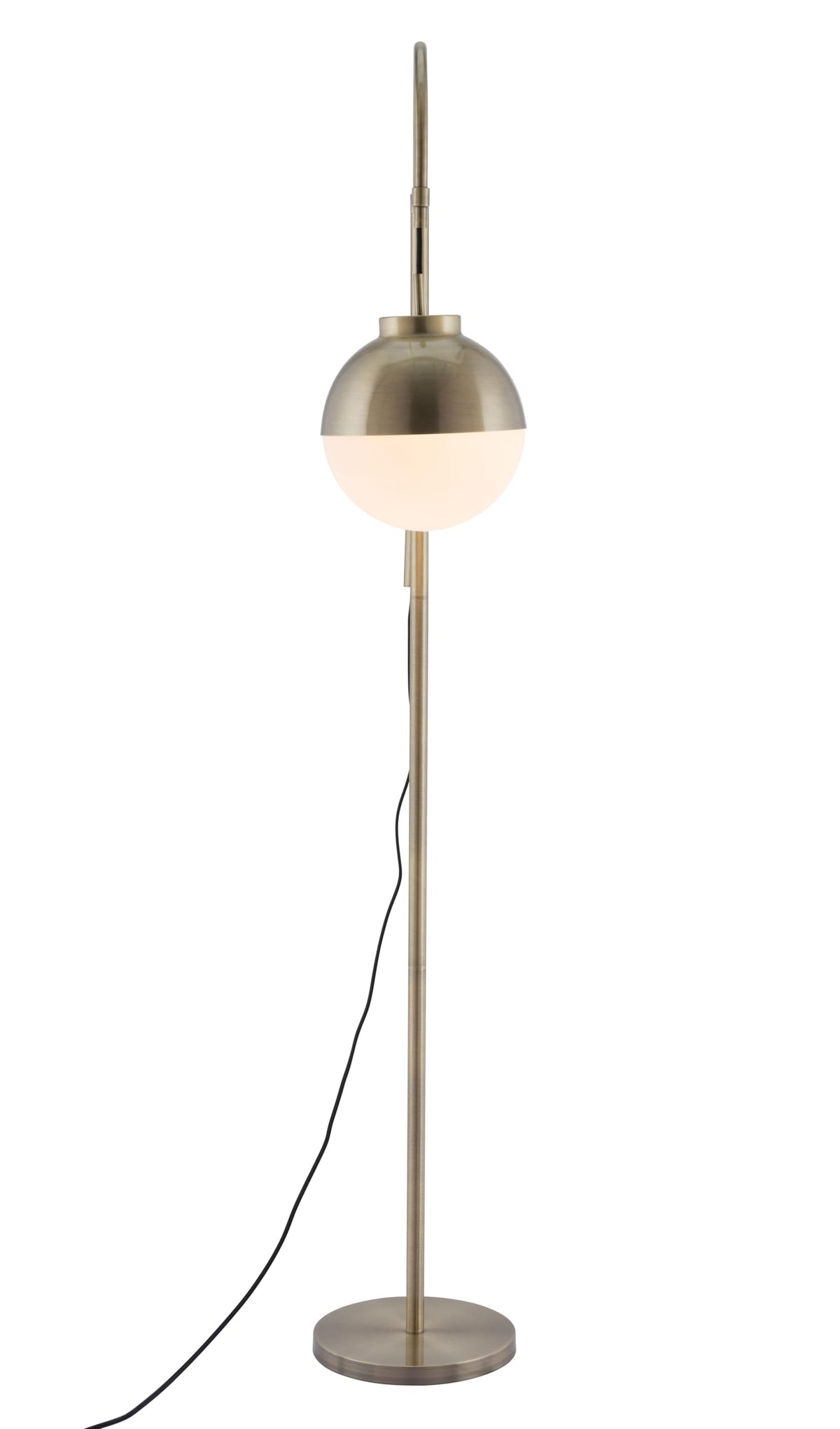 Zuo Waterloo Floor Lamp, Modern Steel Design, 68.9in H, White & Bronze, Model 56053