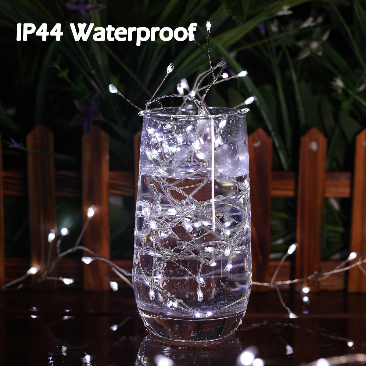 Minetom Fairy Lights - 10Feet 200 LEDs Remote String Lights, Pure White Copper for Ceiling, Bedroom, Christmas Decoration, Model JT-EL/FC045V1000