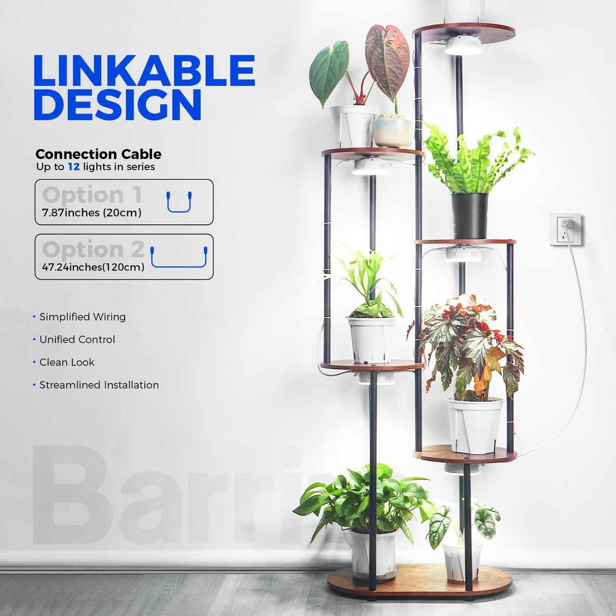 Barrina OG09 Puck LED Grow Light, Full Spectrum, 36W (4 x 9W), Aluminum, 5000K, 4 Packs