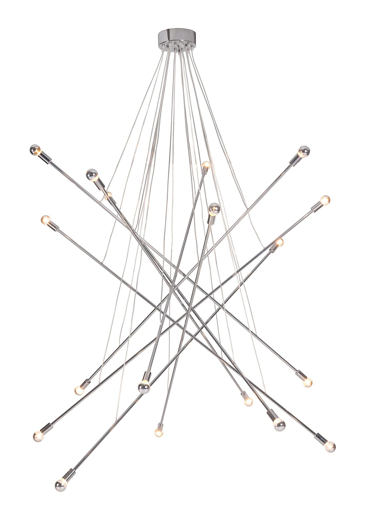 Zuo Belief Ceiling Lamp Chrome Alloy Steel 79in x 59in x 7in Model 50216
