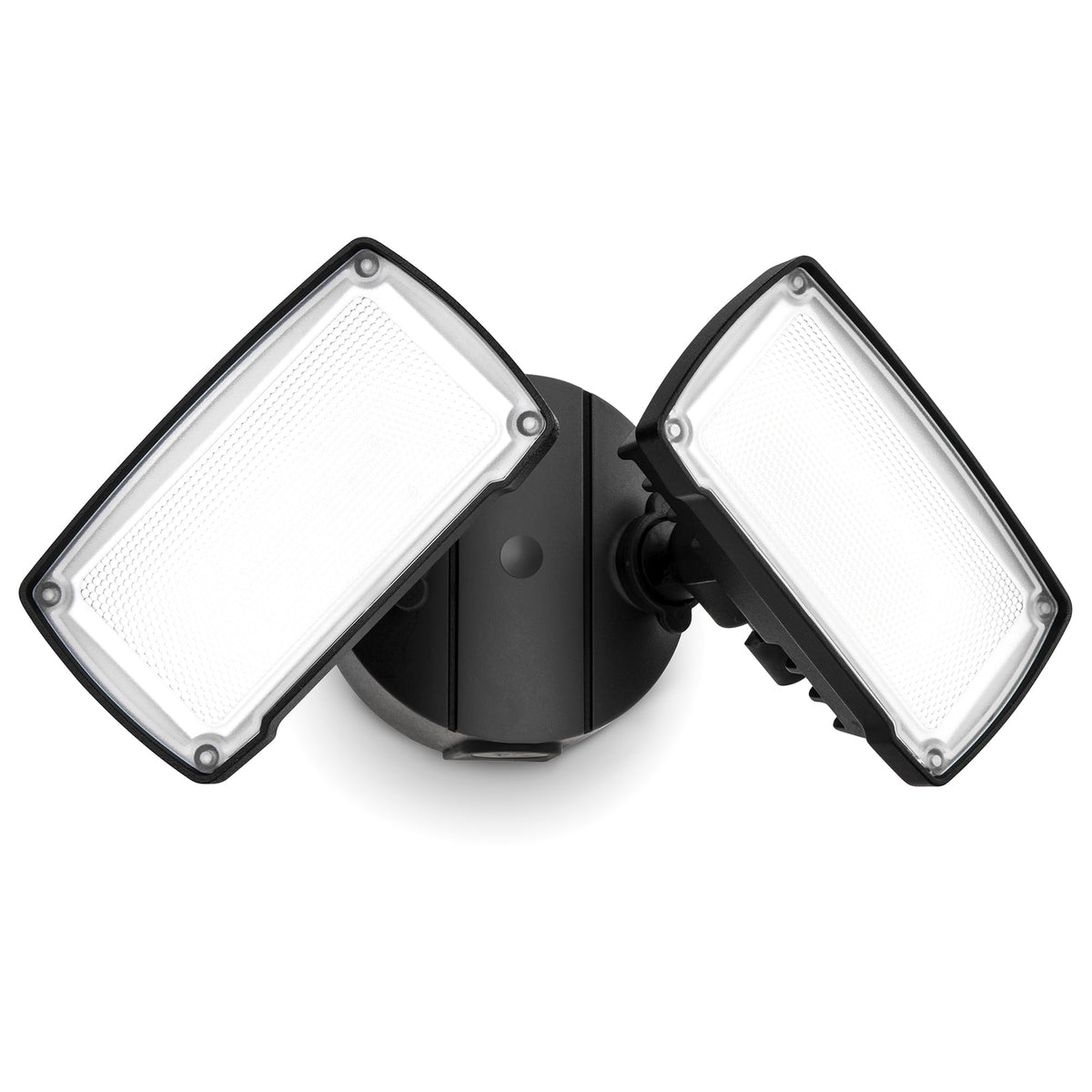 LUTEC Dual-Head LED Flood Light 32W 3500LM 5000K Waterproof Outdoor Security Light Black