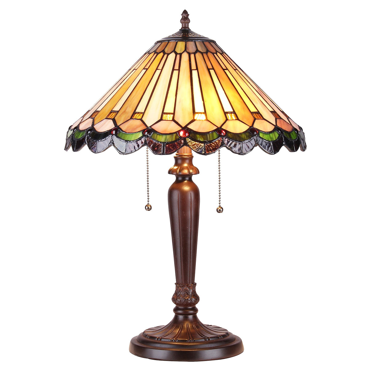Chloe Inez Table Lamp CH35883GG16-TL2 Glass Multi One Size